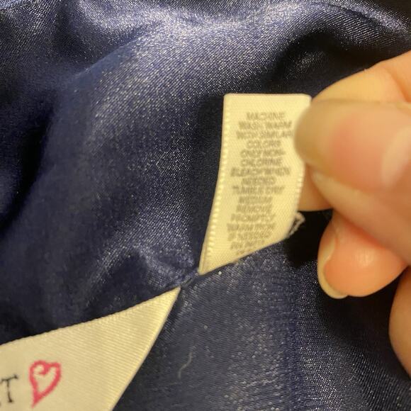 Vintage Victorias Secret Robe Women S Oversized Satin Blue Button Up Lightweight - Picture 6 of 10